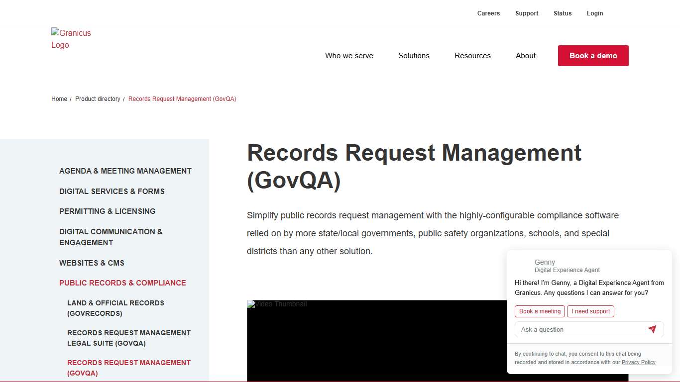 Records Request Management (GovQA) Granicus